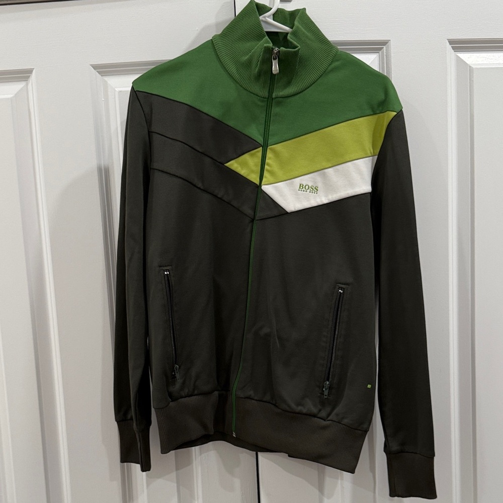 Boss Green and Black Zip-Up Jacket